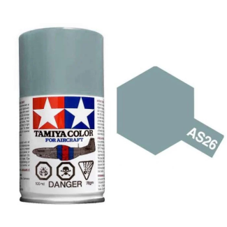 Tamiya AS-26 Light Ghost Grey 100ml Spray Paint for Scale Models - 86526