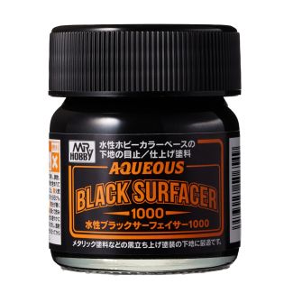 Mr Aqueous Black Surfacer 1000 (40ml) - Mr Hobby - HSF-03