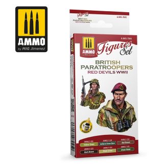 British Paratroopers Red Devils WWII Paint Set Ammo By Mig - MIG7045