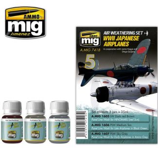 WWII Japanese Airplanes Weathering Set - Ammo By Mig - MIG7418