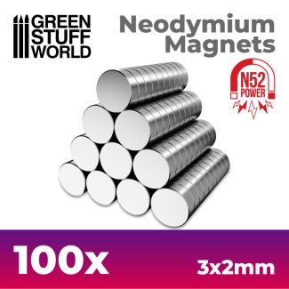 Neodymium Magnets 3x2mm - 100 units (N52) - GSW-9264