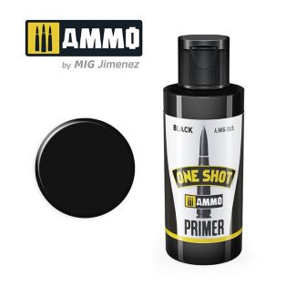 Black One Shot Primer 60ml Ammo By Mig - MIG2023