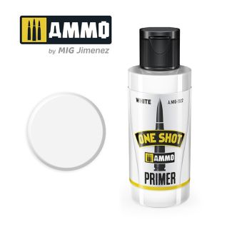 White One Shot Primer 60ml Ammo By Mig - MIG2022