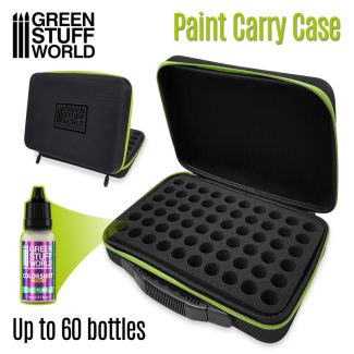 Paint Transport Case With Foam With 60 Holes For Paint Pots (Green) - Green Stuff World