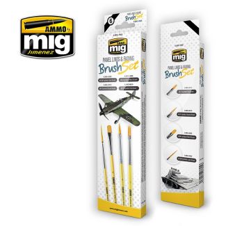 Panel Lines & Fading Brush Set Ammo By Mig - MIG7605