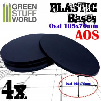 Plastic Bases - Oval Pill 105x70mm x4
