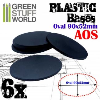 Plastic Bases - Oval Pill 90x52mm x6