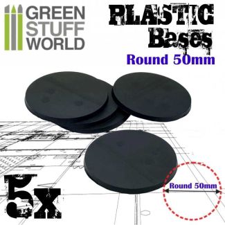 Plastic Round Base 50mm - PACK x5