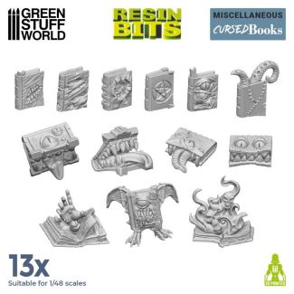 3D Printed Set - Resin Cursed Books - Green Stuff World