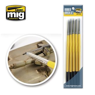 Rubber Brush Set Ammo By Mig - MIG7606