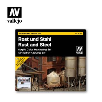 Rust and Steel Effects Vallejo Model Color Set 70.150