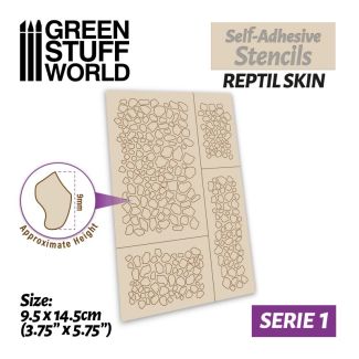 Self-Adhesive stencils - Reptil Skin - Green Stuff World