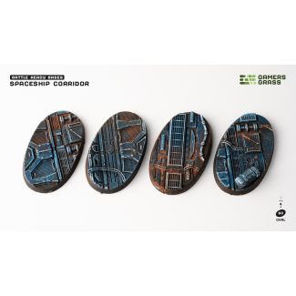 Spaceship Corridor Bases, Oval 60mm (x4) - Gamers Grass