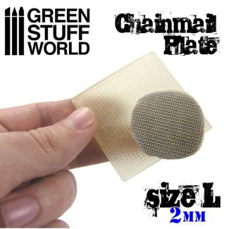 Chainmail Texture Plate - L Size 2Mm - Green Stuff World