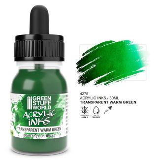 Transparent Acrylic Ink - Warm Green - Green Stuff World