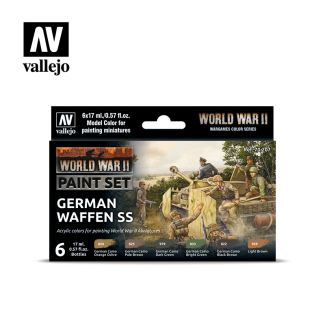 Vallejo Model Color Set - WWII German Waffen SS (6) - 70.207