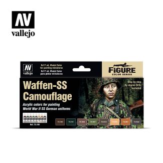 Vallejo Model Color Set Waffen SS Camouflage Paint Set - 70.180