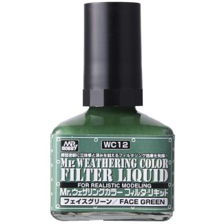 Mr Weathering Color Filter Liquid Face Green (40ml) - WC-12