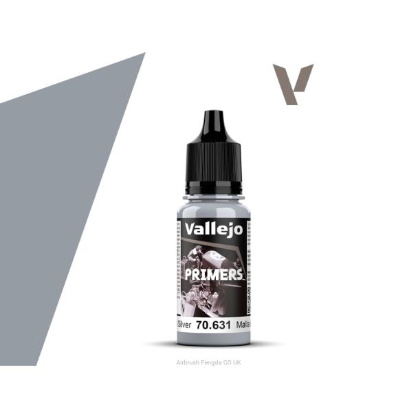 Vallejo Polyurethane Primer - 18ml - Chainmail Silver - 70.631