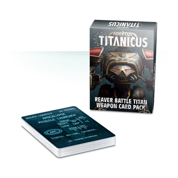 Adeptus Titanicus Reaver Battle Titan Weapon Card Pack