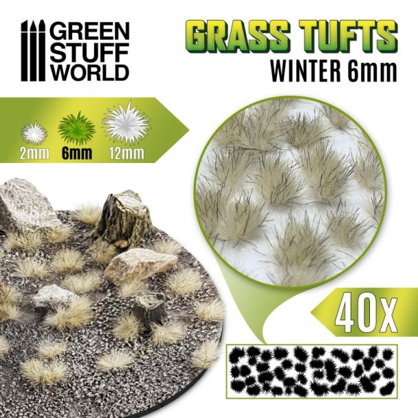 Grass TUFTS - 6mm self-adhesive - WINTER - GSW-1249