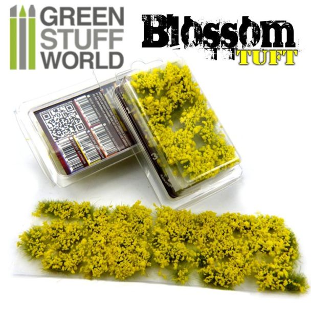 Blossom TUFTS - 6mm self-adhesive - YELLOW Flowers - GSW-9282
