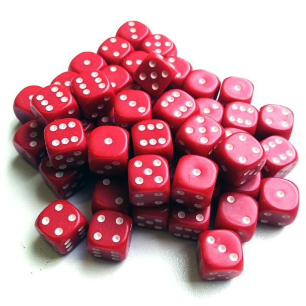 12mm Dice - Pack Of 20 - Red