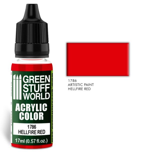 Acrylic Color HELLFIRE RED 17ml - Green Stuff World-1786