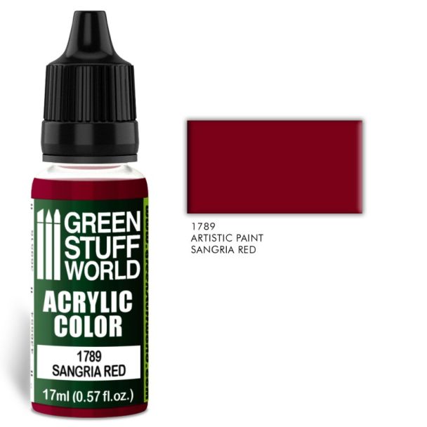 Acrylic Color SANGRIA RED 17ml - Green Stuff World-1789