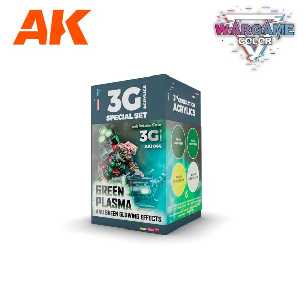 Green Plasma and Glowing Effects - Wargame Color Set - AK Interactive - AK1064