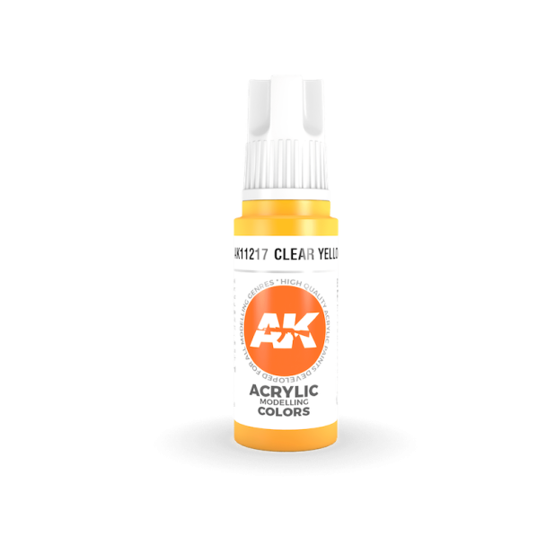 Clear Yellow 17ml 3rd Gen Acrylics AK Interactive - AK11217