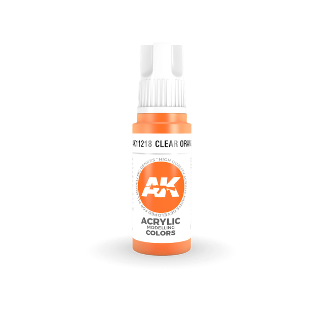 Clear Orange 17ml 3rd Gen Acrylics AK Interactive - AK11218