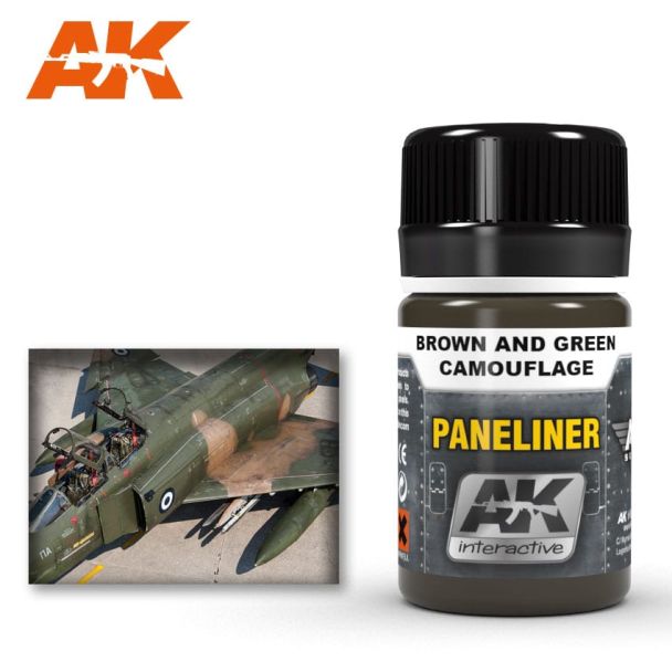 Paneliner For Brown And Green Camouflage 35Ml 35ml AK Interactive - AK2071