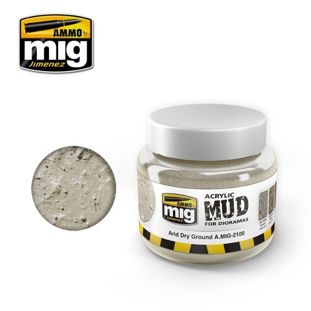 Acrylic Mud - Arid Dry Ground 250ml Ammo By Mig - MIG2100