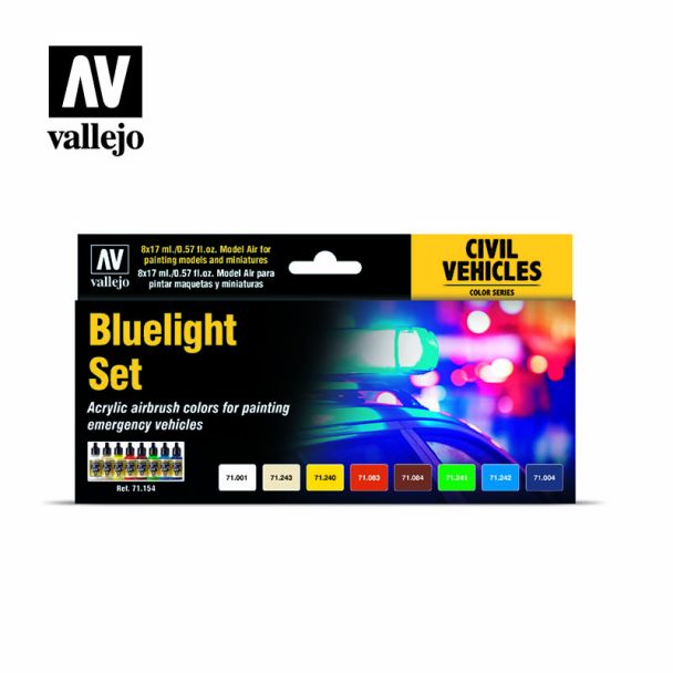 Vallejo Model Air Set - Bluelight Set (x8) - 71.154