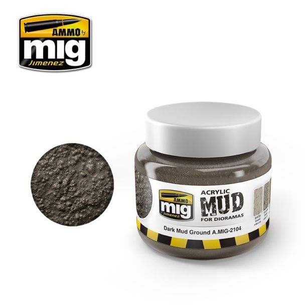 Acrylic Mud - Dark Mud Ground 250ml Ammo By Mig - MIG2104