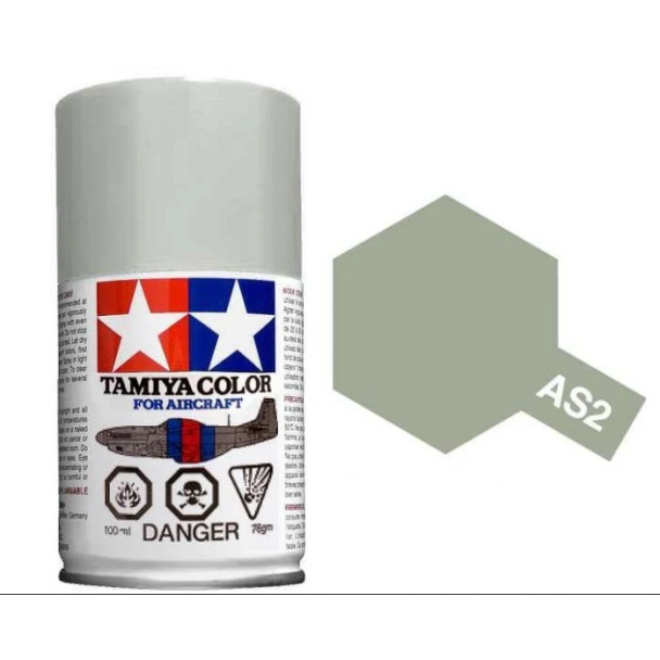 Tamiya AS-2 Light Grey (IJN) 100ml Spray Paint for Scale Models - 86502