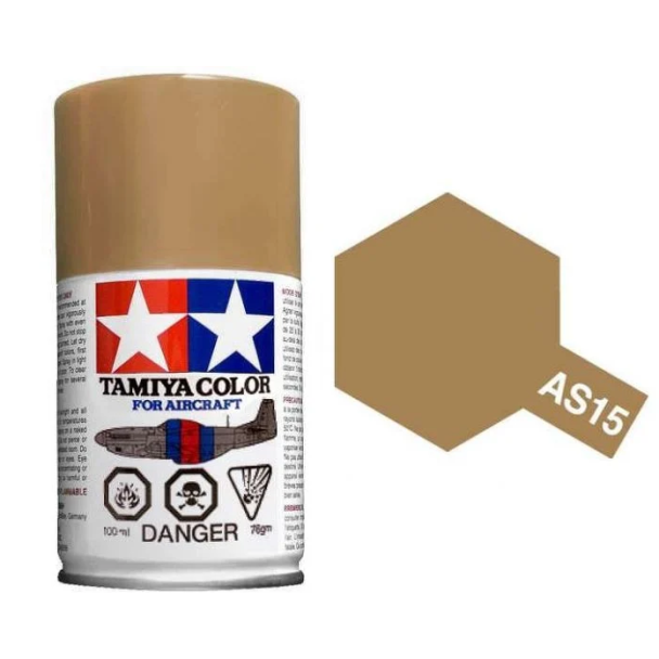 Tamiya AS-15 Tan (USAF) 100ml Spray Paint for Scale Models - 86515