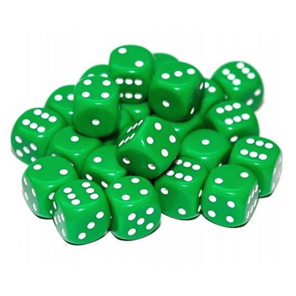12mm Dice - Pack Of 20 - Green