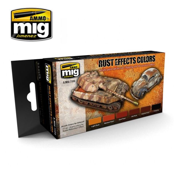 Rust Effects Colors Paint Set Ammo By Mig - MIG7106