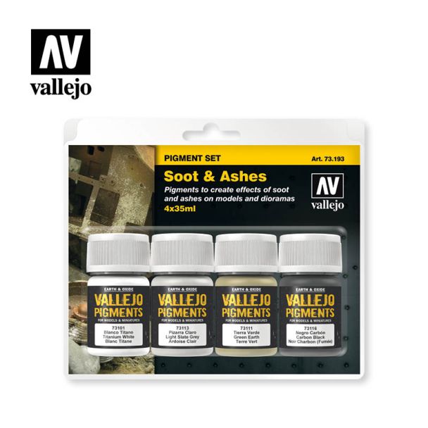 Vallejo Pigments Set Soot & Ashes 73.193