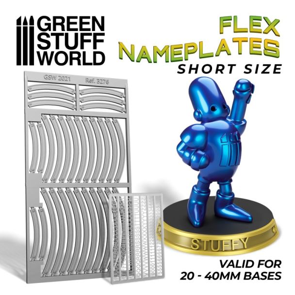NAME PLATES - Short - Green Stuff World - 3276