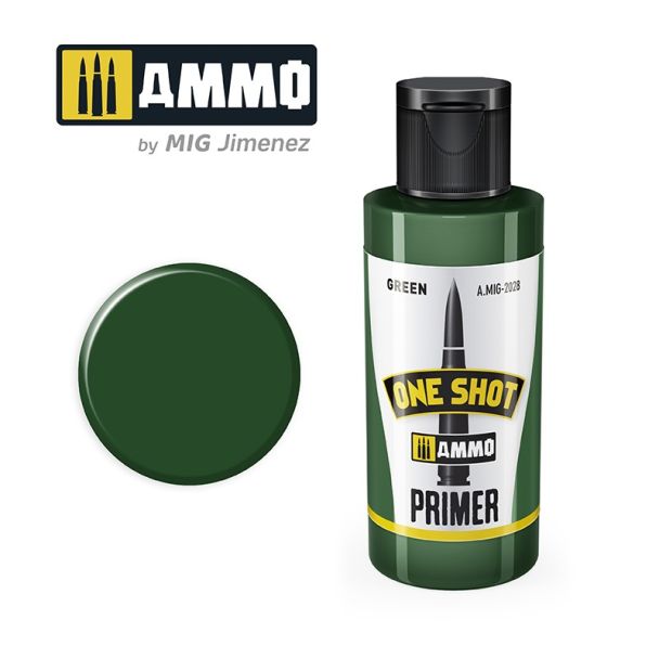 Green One Shot Primer 60ml Ammo By Mig - MIG2028