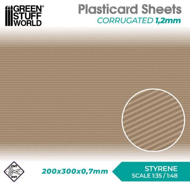 Plasticard - Corrugated - Green Stuff World