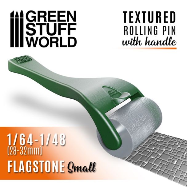 Rolling pin with Handle - Flagstone Small - Green Stuff World - 10492