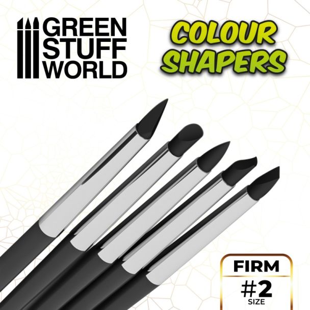 Colour Shapers Brushes SIZE 2 - BLACK FIRM - Green Stuff World - 1024