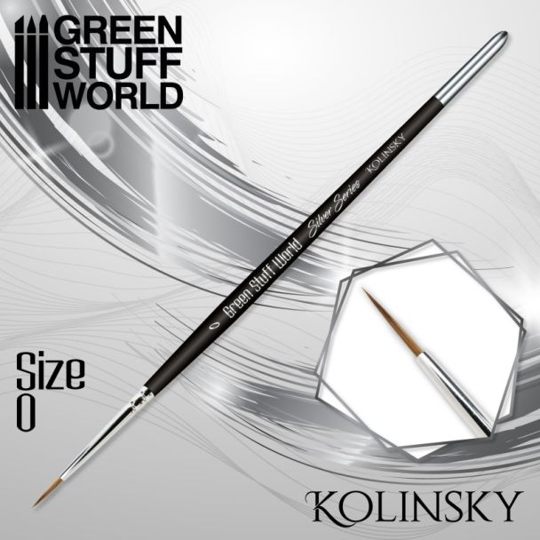 SILVER SERIES Kolinsky Brush – Size 0 - GSW-2353