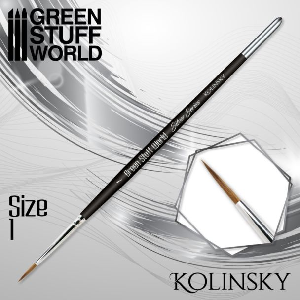 SILVER SERIES Kolinsky Brush – Size 1 - GSW-2354