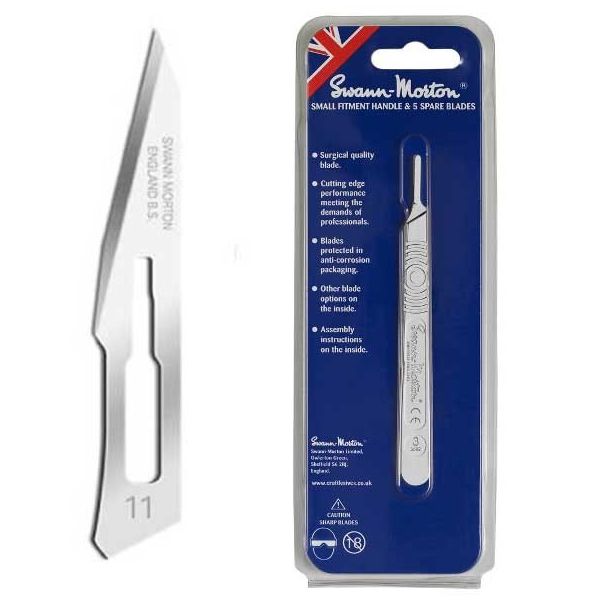 Swann-Morton No.3 Scalpel Handle with pack of No.11 Blades - 9211