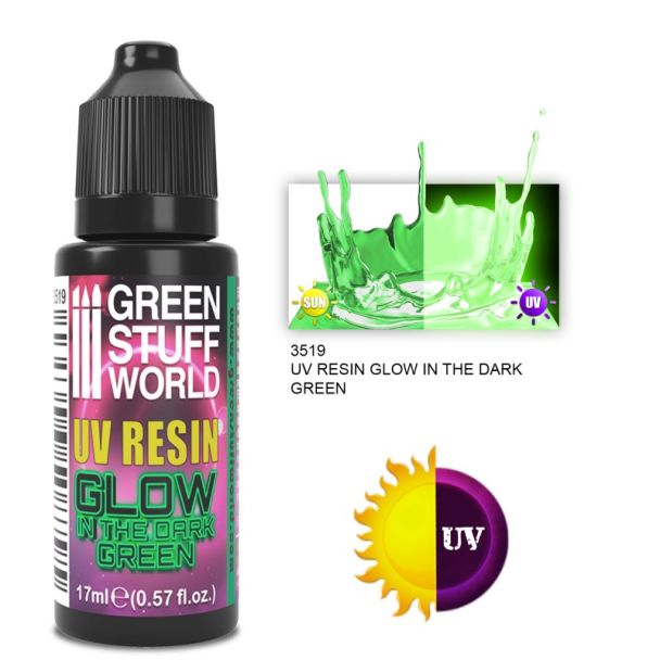 UV Resin 17ml - Glow in the Dark Green - 3519